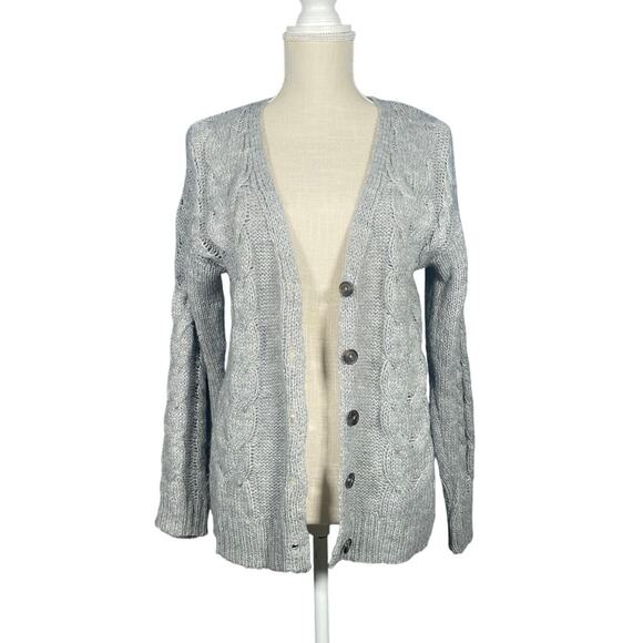 Wild Fable Cardigan Sweater Womens Small Gray Button-Up Casual Workwear - Picture 2 of 5